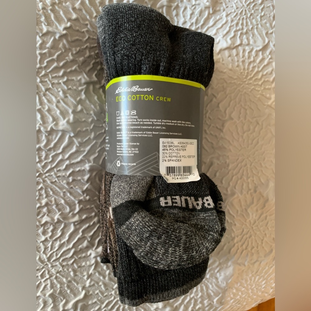 Eddie Bower Eco Cotton Crew Socks
